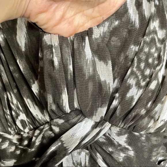 INC International Concepts Brown and Cream Ikat Print Dress - Picture 3 of 9